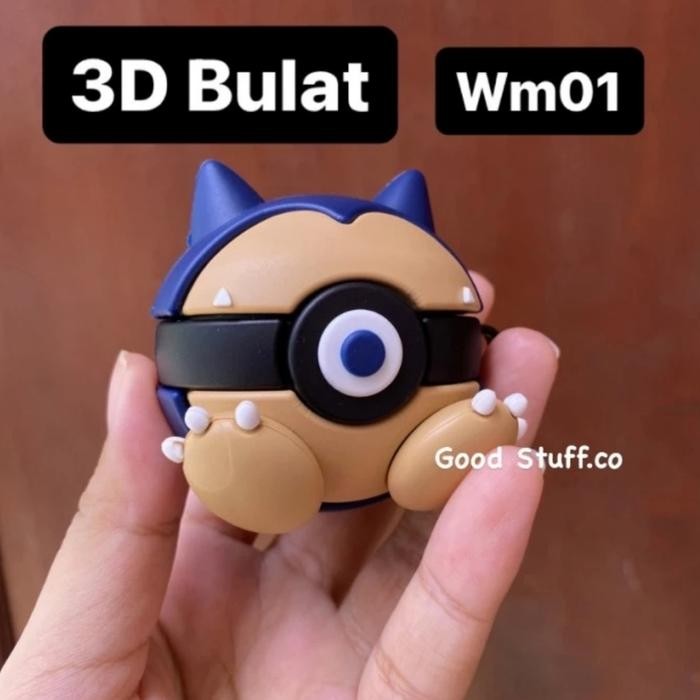 Case Baseus Encok Tws Wm01  pokeball earphone casing - snorlax