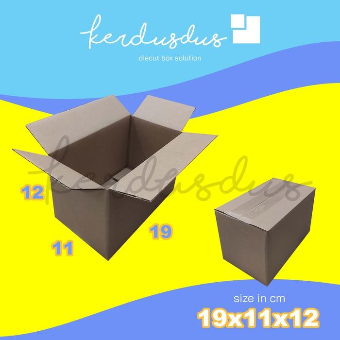 

19x11x12 cm kardus box karton kotak packing packaging POLOS SHEET