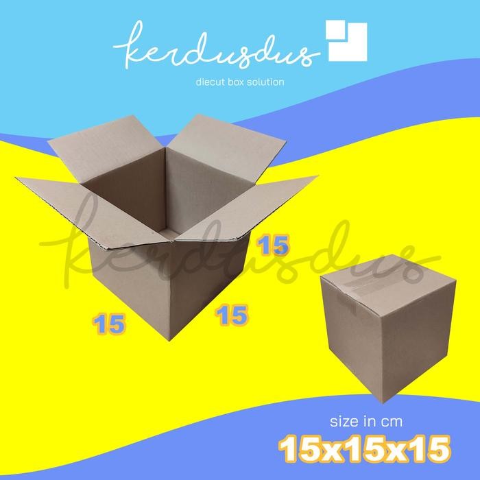 

15x15x15 cm kardus box karton kotak packing packaging POLOS SHEET