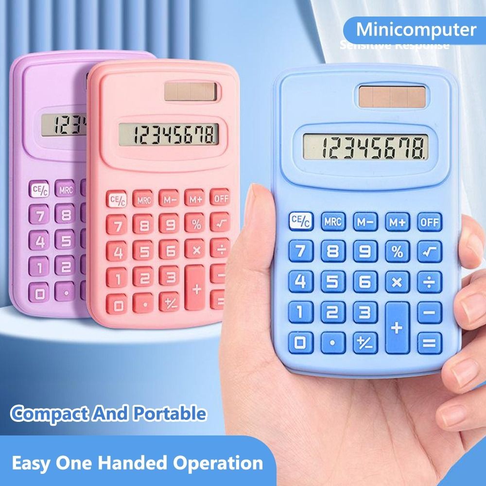 

High Quality 8-Digit Mini Pocket Calculator Silent Large LCD Display Standard Function Calculator Math Calculator Gift