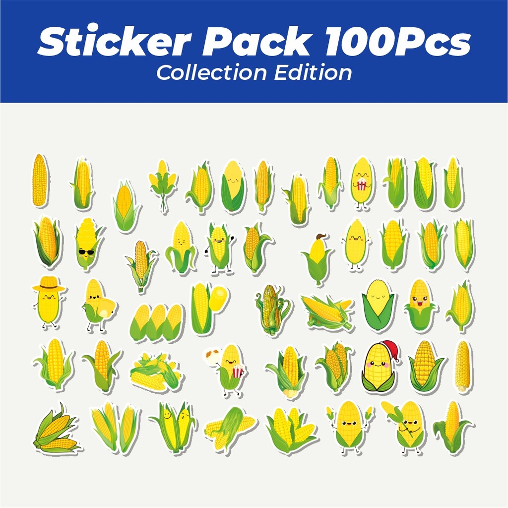 

Hot Stiker Cute Corn [Jagung] Lucu Anti Air Stikers Berperekat Waterproof Sticker Decal Buat Motor Helm Buku Journal Koper Casing HP Laptop Botol Minum