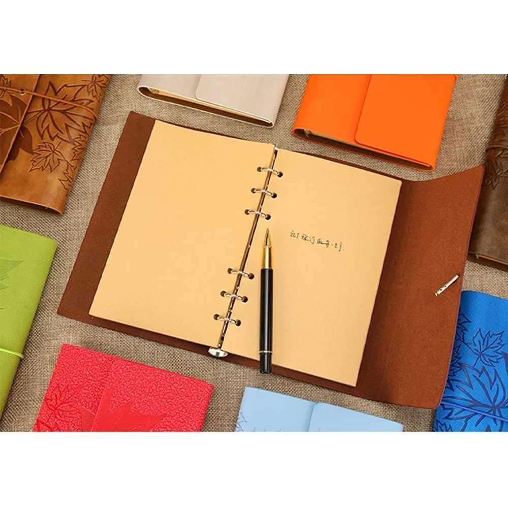 

QUICKSHP Toddi AIMEE Buku Catatan Binder Notebook Cover Kulit Vintage Maple - AM-16| BISA COD |