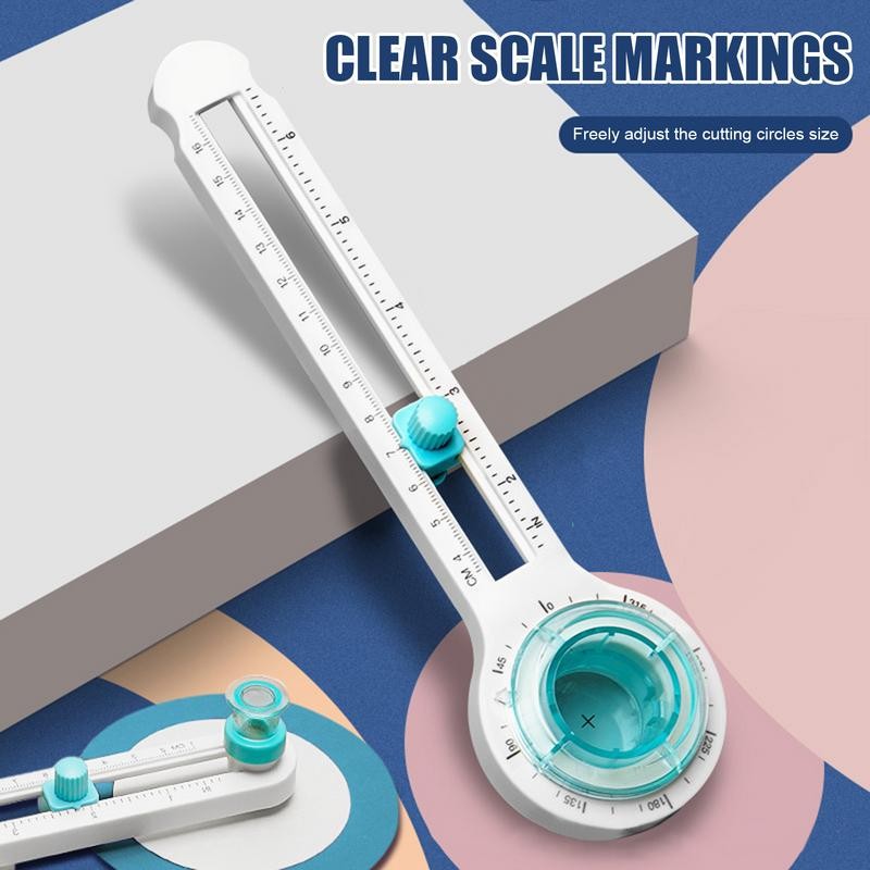 

Circles Cutter Tool Round Cutting Knife DIY Compass Circles Cutter 360 Adjust Scrapbooking Cutters Circular Paper Scrapbooking