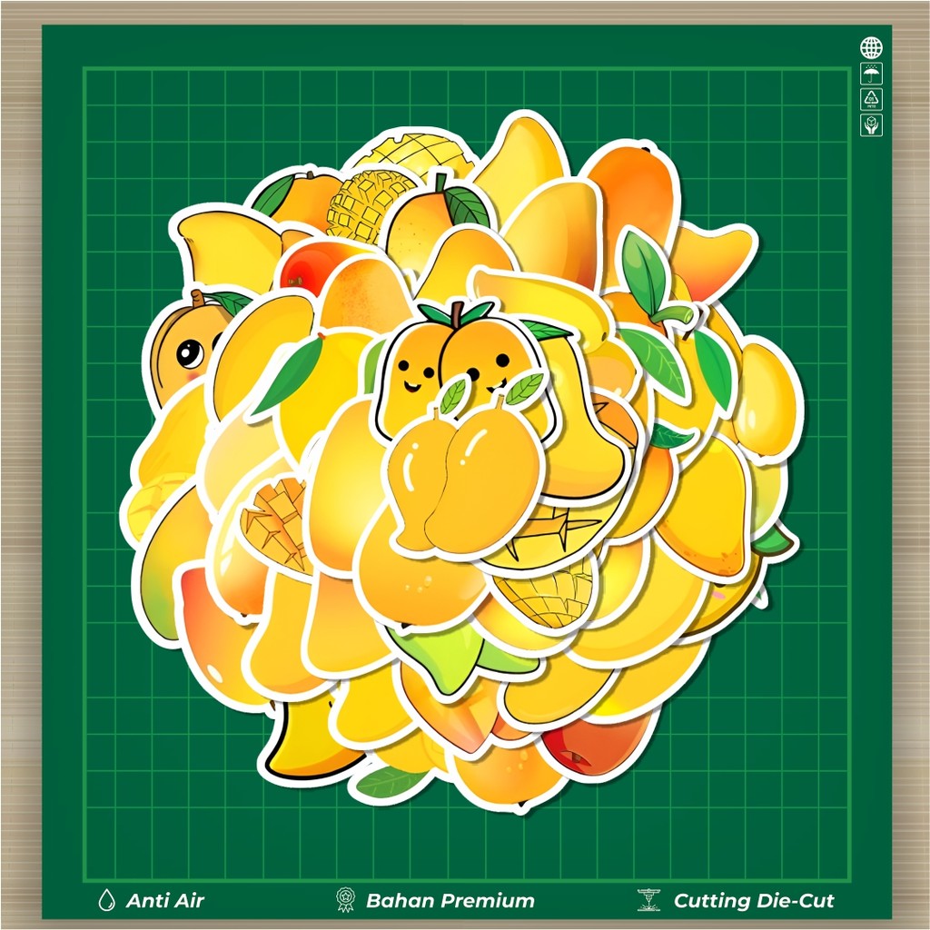 

HOT 50 PCS STIKER Stiker Orange Mango [Buah Mangga Jeruk] Stiker Fashion Cars Decal Dingin Kartu Album Custom Vinyl Anti Air- Sticker Aesthetic Buku Journal Koper Casing HP Tablet Laptop Helm Motor Botol Minum