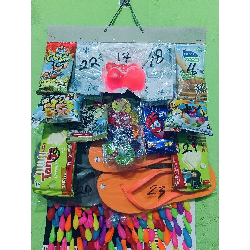 Cabutan Balon Berhadiah Isi 100pcs Sandal Murah