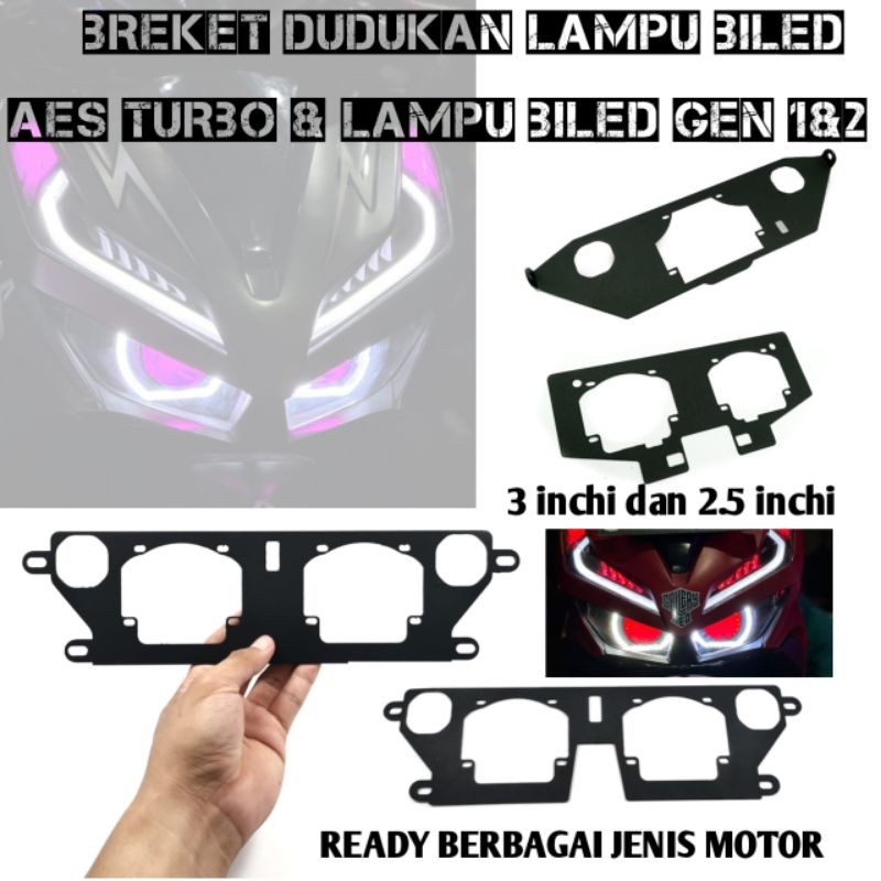 [AD] Bracket Breket Dudukan Lampu Projie Biled 2,5 inch HID Vario 160 Vario 125/150 New Vario 160 Ne