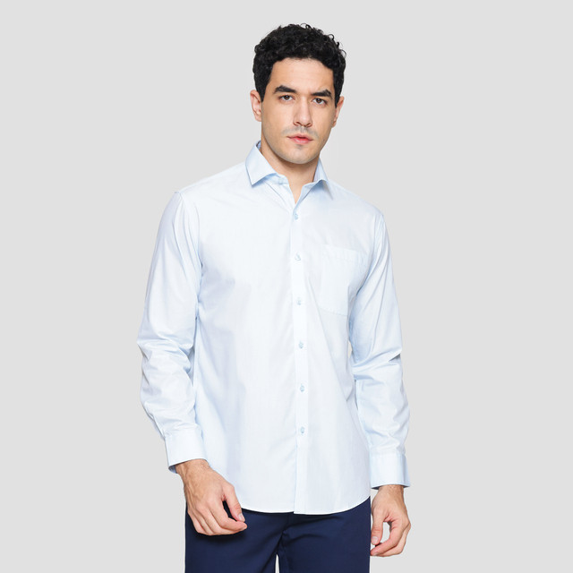 Cole Basic Solid Regular Kemeja Lengan Panjang Pria 121021804