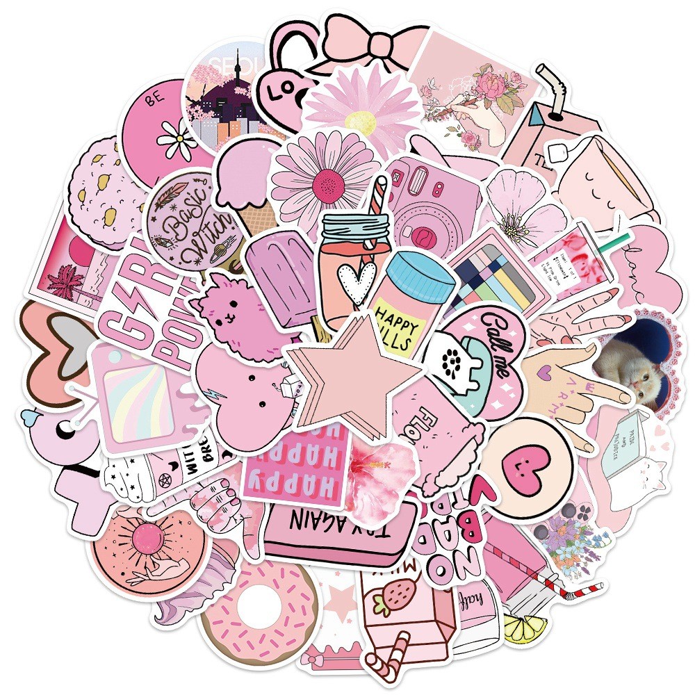 

10/30/50PCS Pink Dudu Cute Girl Heart Graffiti Personality Trend Guitar Sticker Water Cup Computer Suitcase Sticker Wholesale