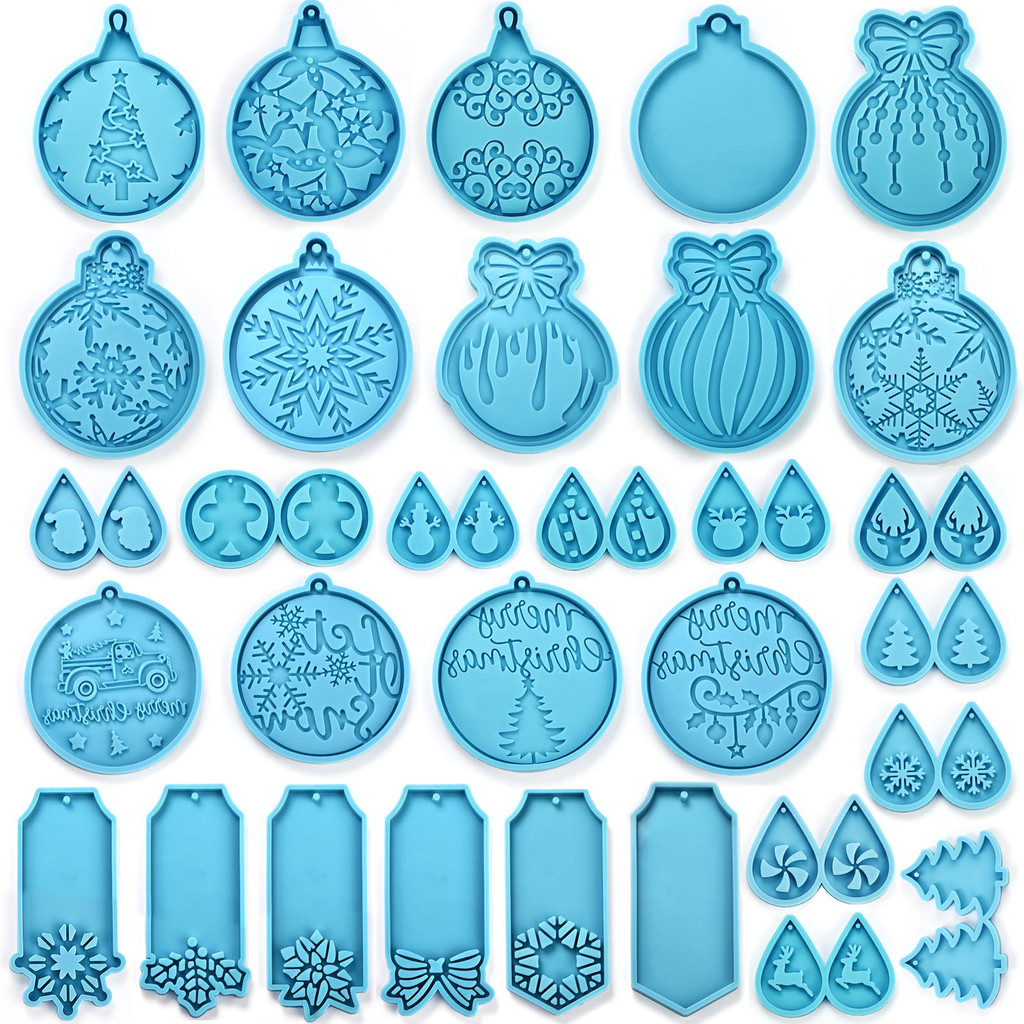 

Christmas Ball Silicone Mold Keychain Earring Pendant DIY Epoxy Resin Mould Jewelry Making Tools Resin Crafts Home Decoration