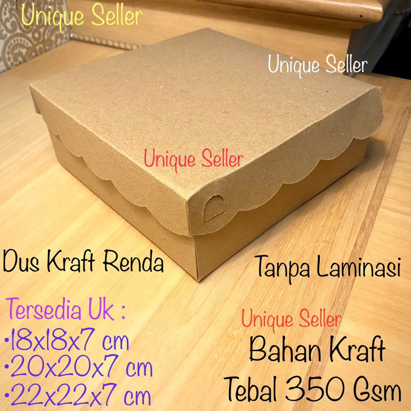 

Dus Nasi KRAFT RENDA R8 R10k R10b 18x18x7 20x20x7 22x22x7 cm / Dus Box Kotak Nasi Uk 18 20 22 KRAFT RENDA 310 Gsm / Dus Box Kotak Hampers Kue Roti Hajatan 18x18 20x20 22x22 x 7 cm Isi 100 pcs