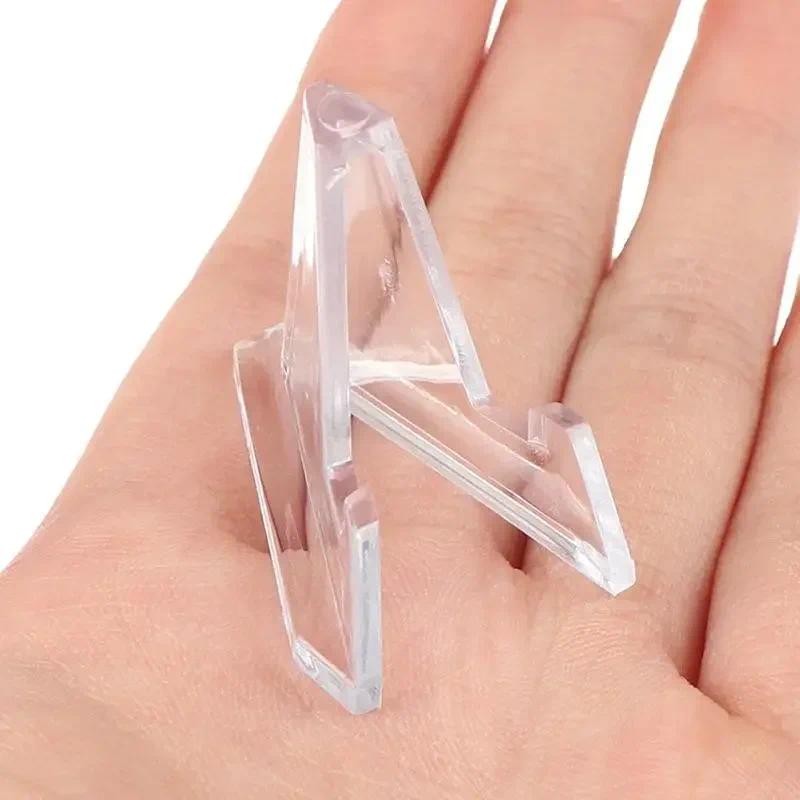 

20pcs Clear Acrylic Display Stand Holders Small Easel Rack Commemorative Challenge Support