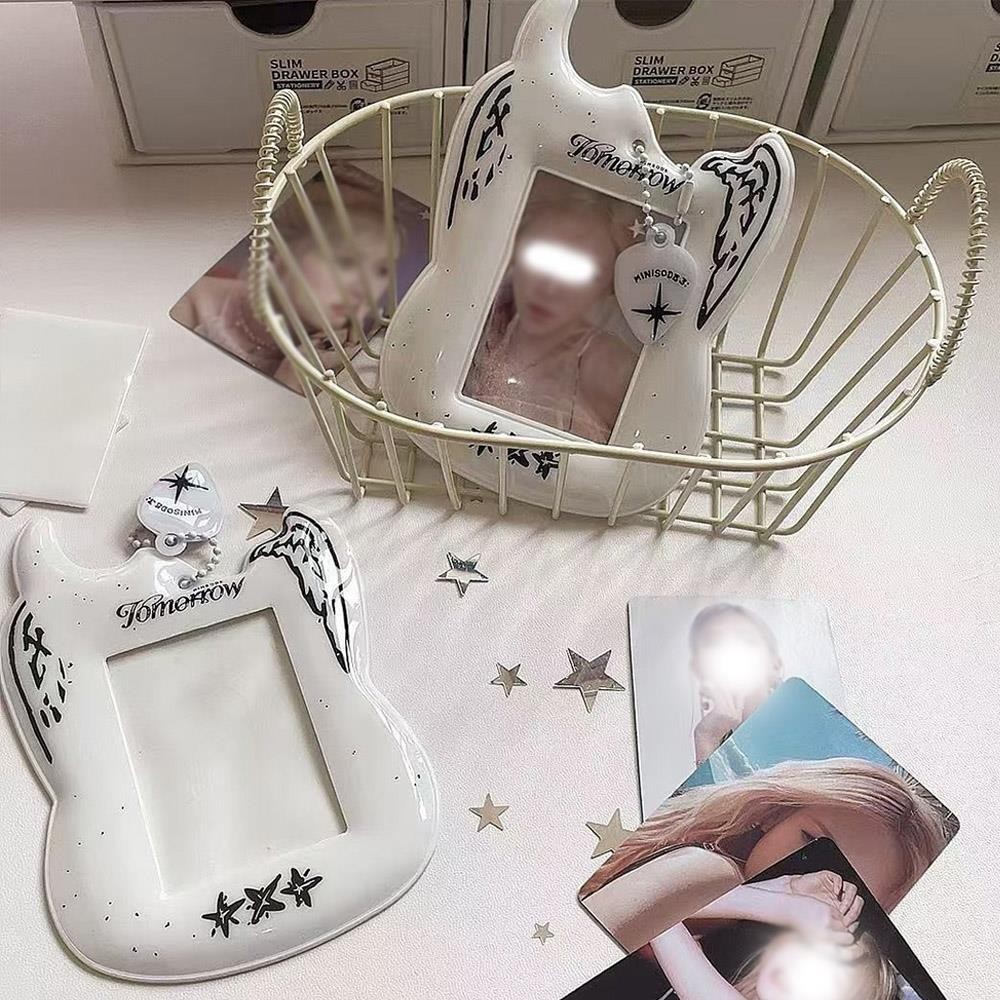

Card Cases Guitar PVC Card Holder Card Protective Sleeve Bag Display Pendant PVC Korean INS White Black DIY Photocard Holder