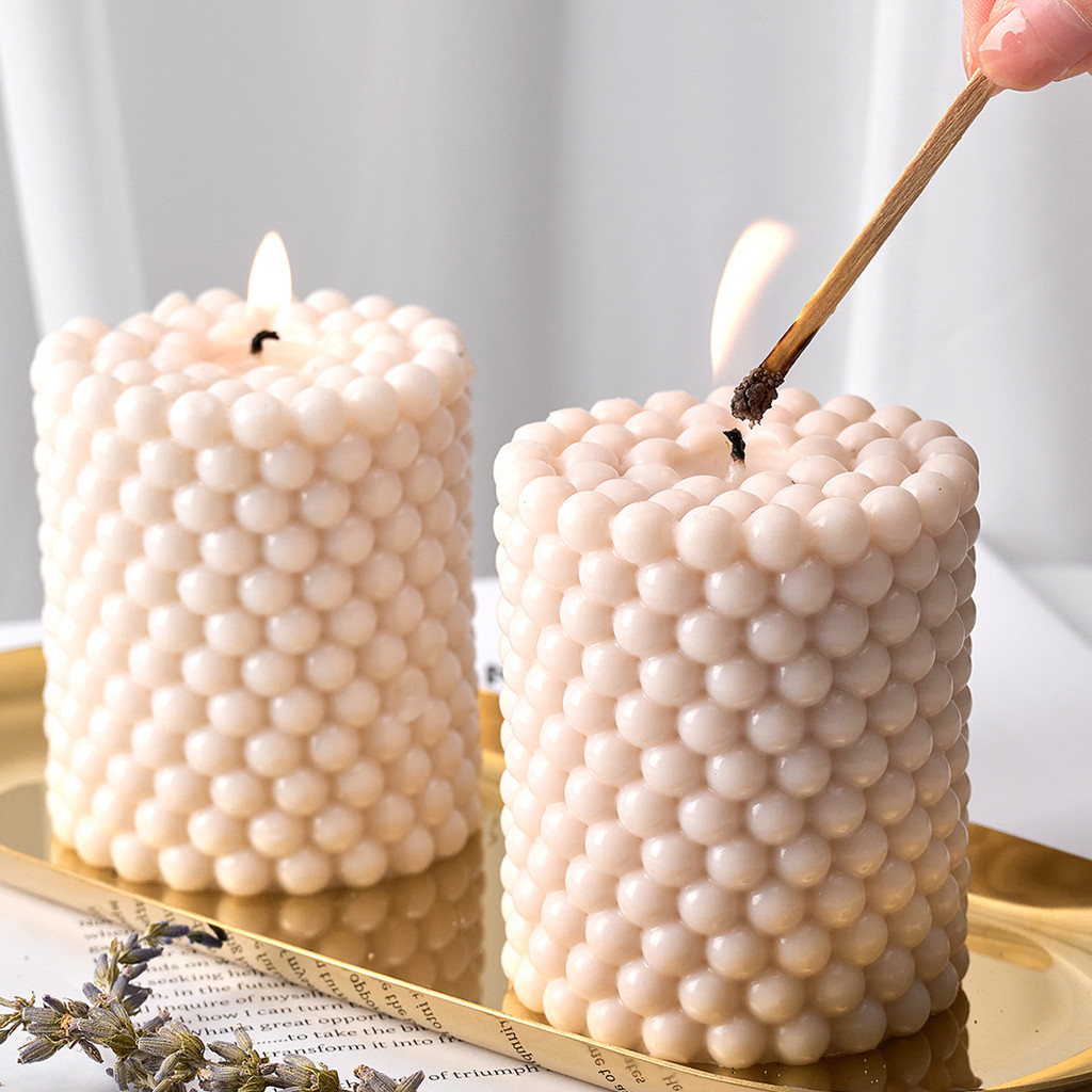 

3D Cylinder Shape Candle Silicone Mold Scented Candle Craft Gift Making Wax Molds DIY Epoxy Resin Plaster Soap Casting Mould