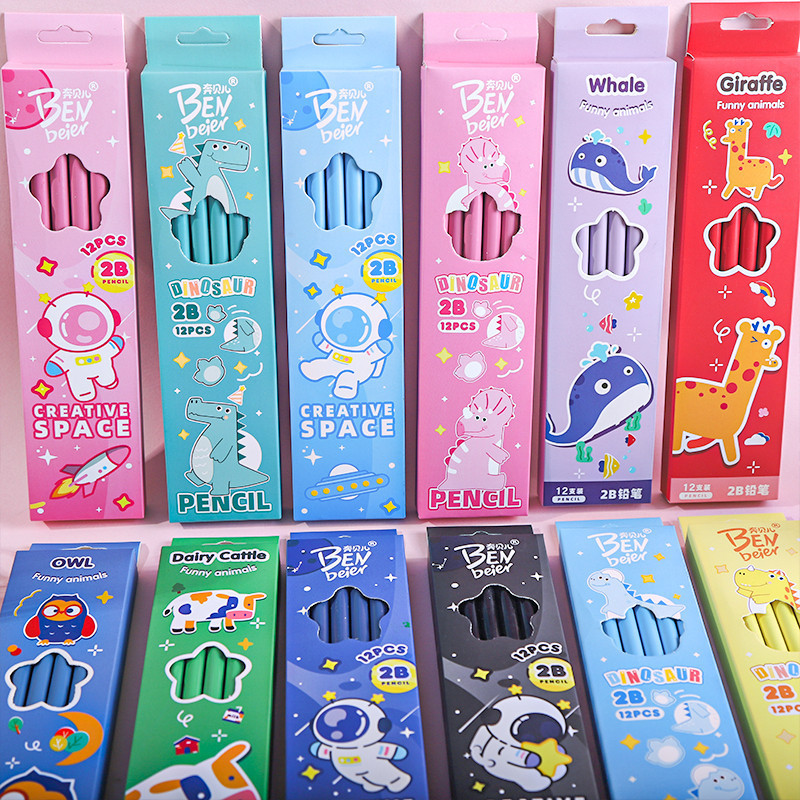 

12 PCS ( 1 LUSIN ) PENSIL MOTIF ASTRONOT + CAPYBARA + COLORFULL MOTIF LUCU KARTUN LABUBU 2B ANAK