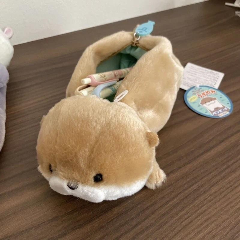 

Cartoon Animal Doll Pen Bag Cute Little Otter Plush Pencil Case Stationery Storage School Supplies Plush Pencil Cases