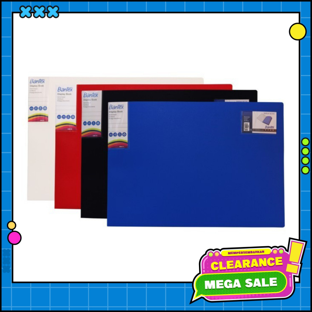 

Bantex Display Book A3 Landscape Clear Holder 40 Pockets - 3364