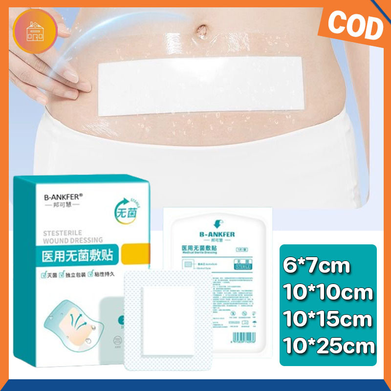 30PCS Luka Perban Luka Operasi Besar Kasa Steril Dressing Luka Pasca Operasi Plester Putih Perekat P