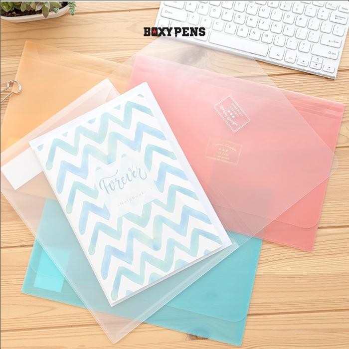 

Kokuyo Pastel Cookie Double Pocket Folder A4 WSG-KUCW311 - Blue