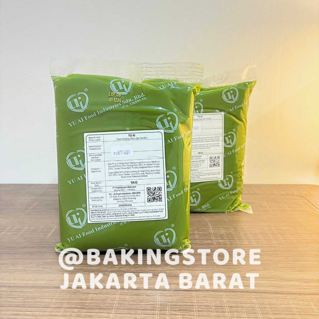 

Yu Ai Pandan Mung Bean Paste | Pasta Pandan Kacang Hijau 1 Kg