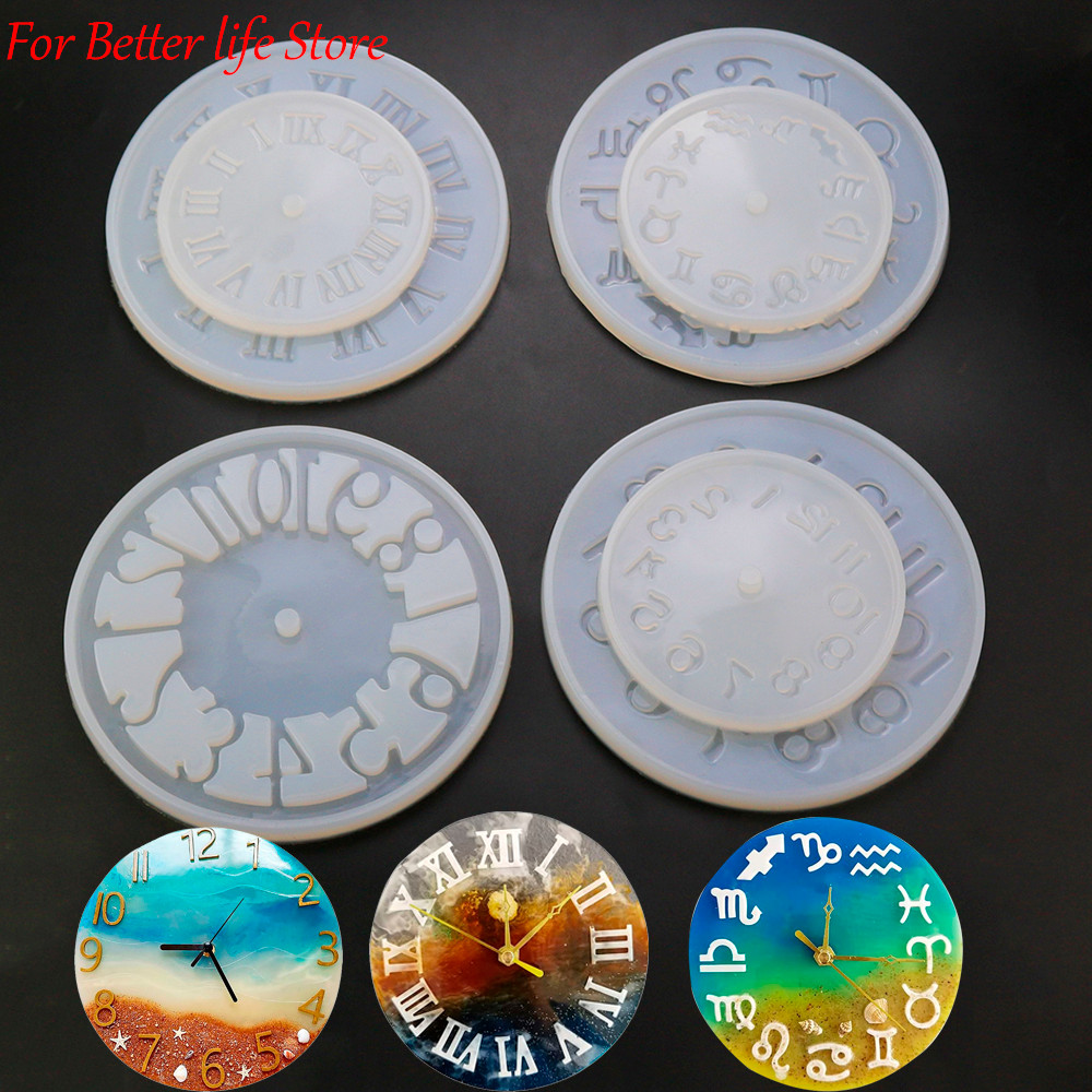 

1PCS Epoxy Resin Mold for Clock Handmade Tool DIY Silicone Molds for Resin Crafts Clock Jewellery Making Supplies