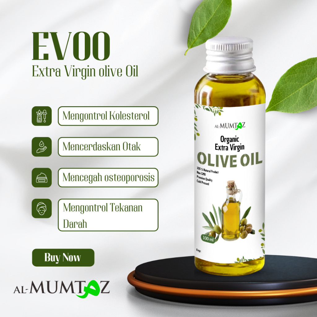 

Minyak Zaitun Extra Virgin Olive Oil Premium 100% Asli Alami Kualitas Terbaik untuk Konsumsi harian, Masak, Salad, Perawatan Rambut & Kulit - Kaya Manfaat, Sehat, Cocok untuk Diet, 100ml - Murah & Berkualitas Tinggi