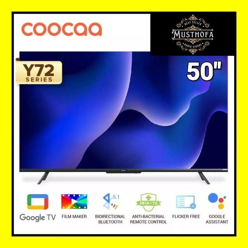 COOCAA 50Y72 TV 50 INCH GOOGLE TV 50Y72 FLICKER FREE