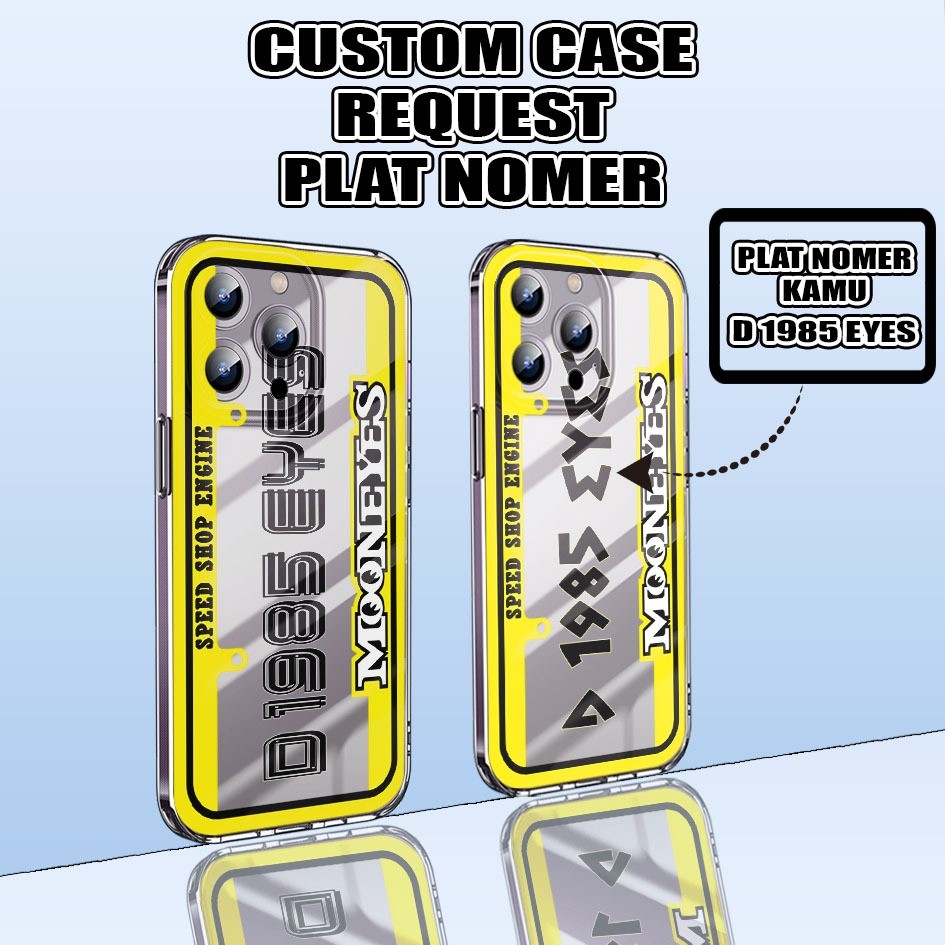 Custom Plat Nomer Glossy Clear Case For IPHONE 6 7 8 PLUS 9 X XS XR 11 PRO MAX 12 MINI 13 14 15 16 P