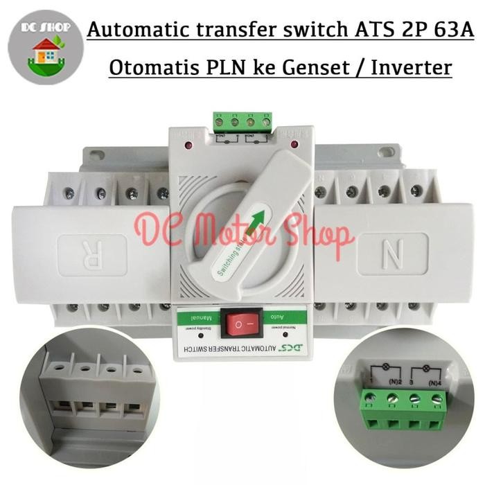 Automatic transfer switch ATS 4P 63A Otomatis PLN ke Genset / Inverter - ATS 4P 63A