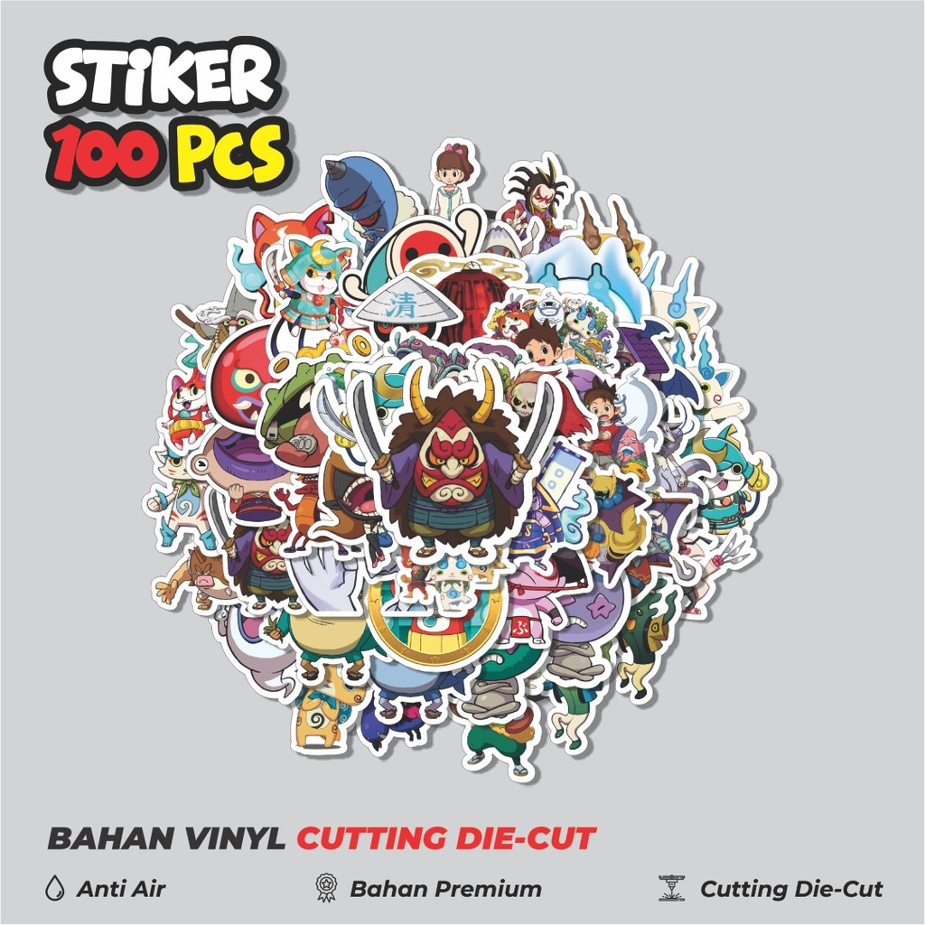 

Terbaru! 50 pcs Stiker Game Series Yokai Watch Mix 3 Dekorasi Lucu Kreatif untuk Notebook, Skateboard, HP