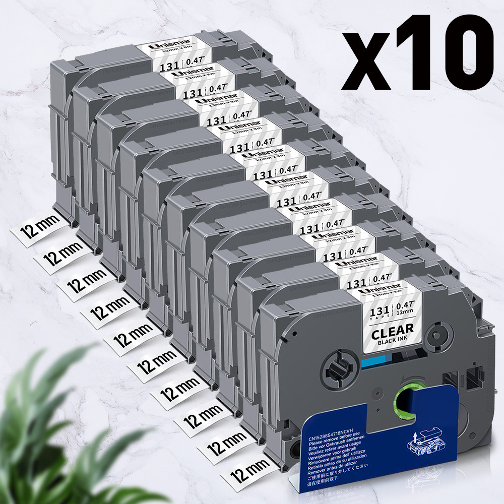 

5PK/10PK 6/9/12mm TZe231 Compatible for Brother P-touch TZe221 TZe211 TZe-White-Tape Lamination Label for Brother PTH110 Printer