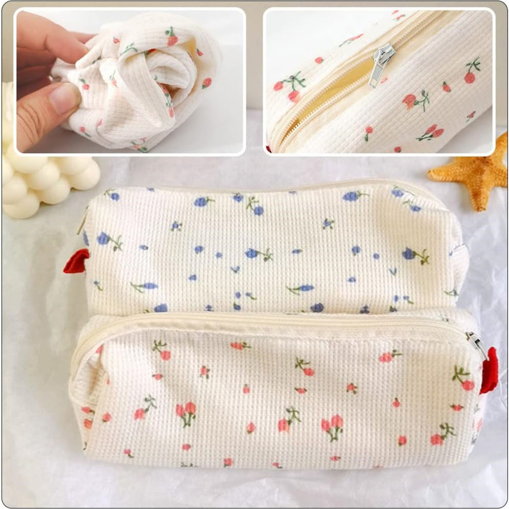 

Pencil Holder Bag 1PC Floral Pencil Bag Pencil Holder Pen Pencil Case Stationery Pouch Cosmetic Bag Stationery Case