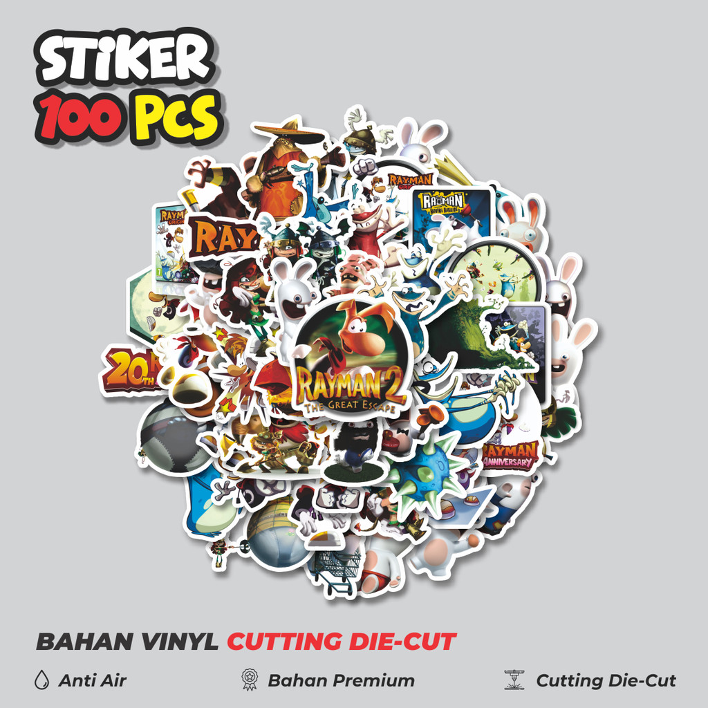 

Terbaru! 50 pcs Stiker Game Series Rayman Universe Character Mix 2 Dekorasi Lucu Kreatif untuk Notebook, Skateboard, HP