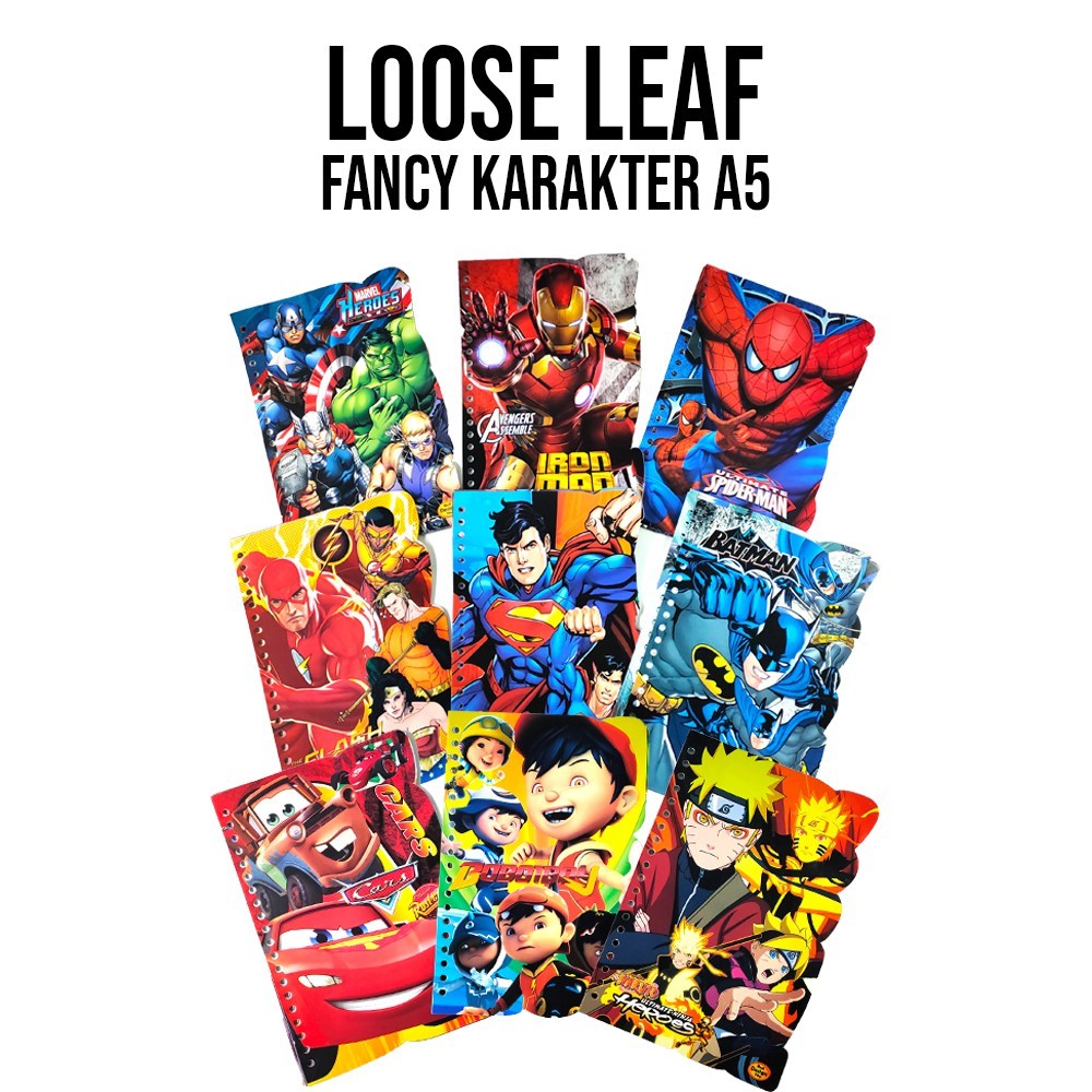 

♚Loose Leaf Garis A5 KARAKTER 20lembar / kertas loose leaf KARAKTER / Kertas Loose Leaf A5 - 25Lembar♚