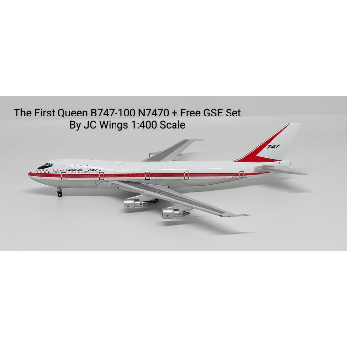 MS99.. The First Queen B747-100 N7470 + Free GSE Set By JC Wings 1:400 Scale