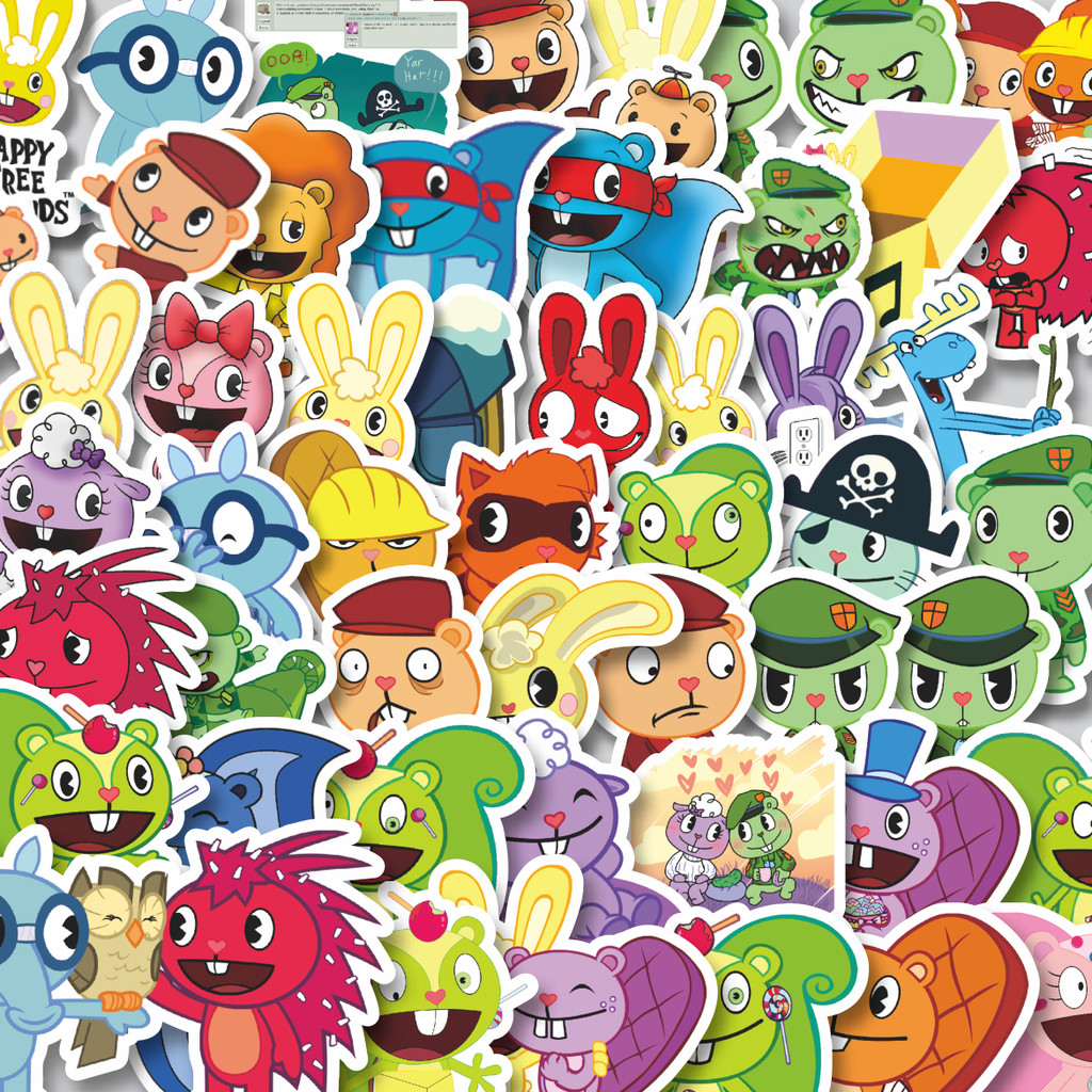 

Stiker Cutting Pack Stiker Kartun Series Happy Tree Friends Mix 2 Isi 100Pcs Series Aesthetic Lucu Keren Untuk Koper Bahan Vynil