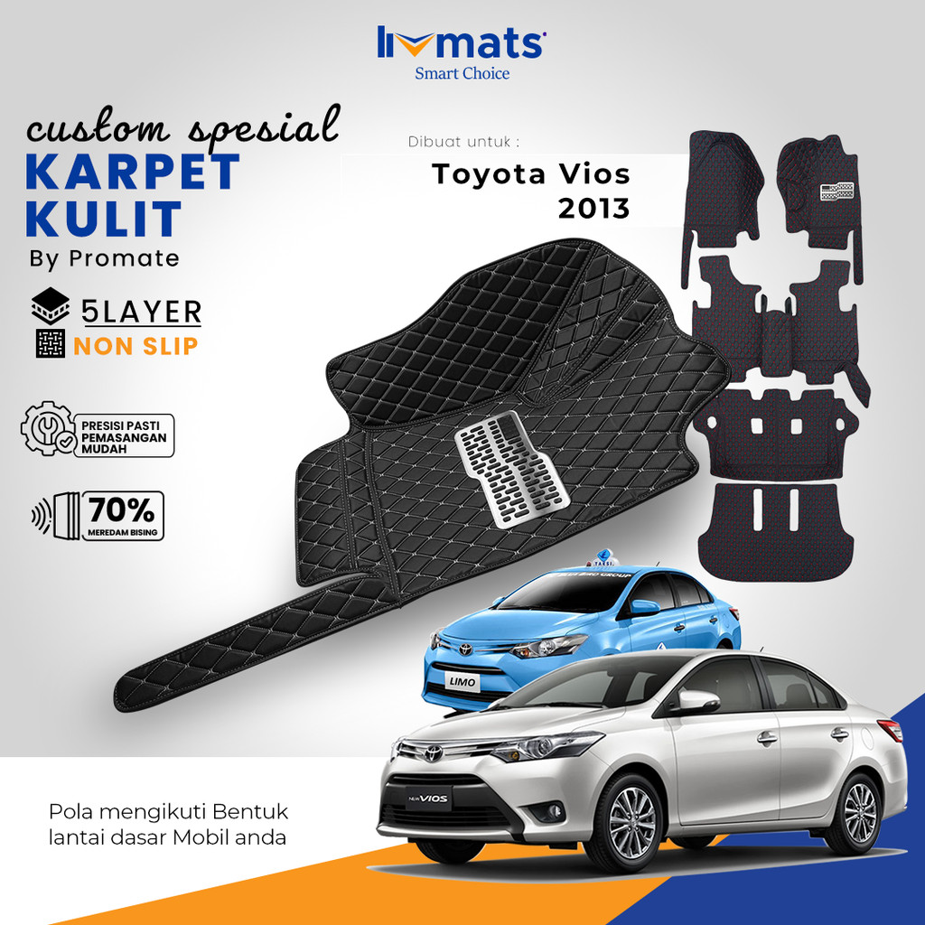 karpet mobil kulit premium Karpet Mobil   Toyota Vios 2013 Fullset Bagasi vios limo vios 2013