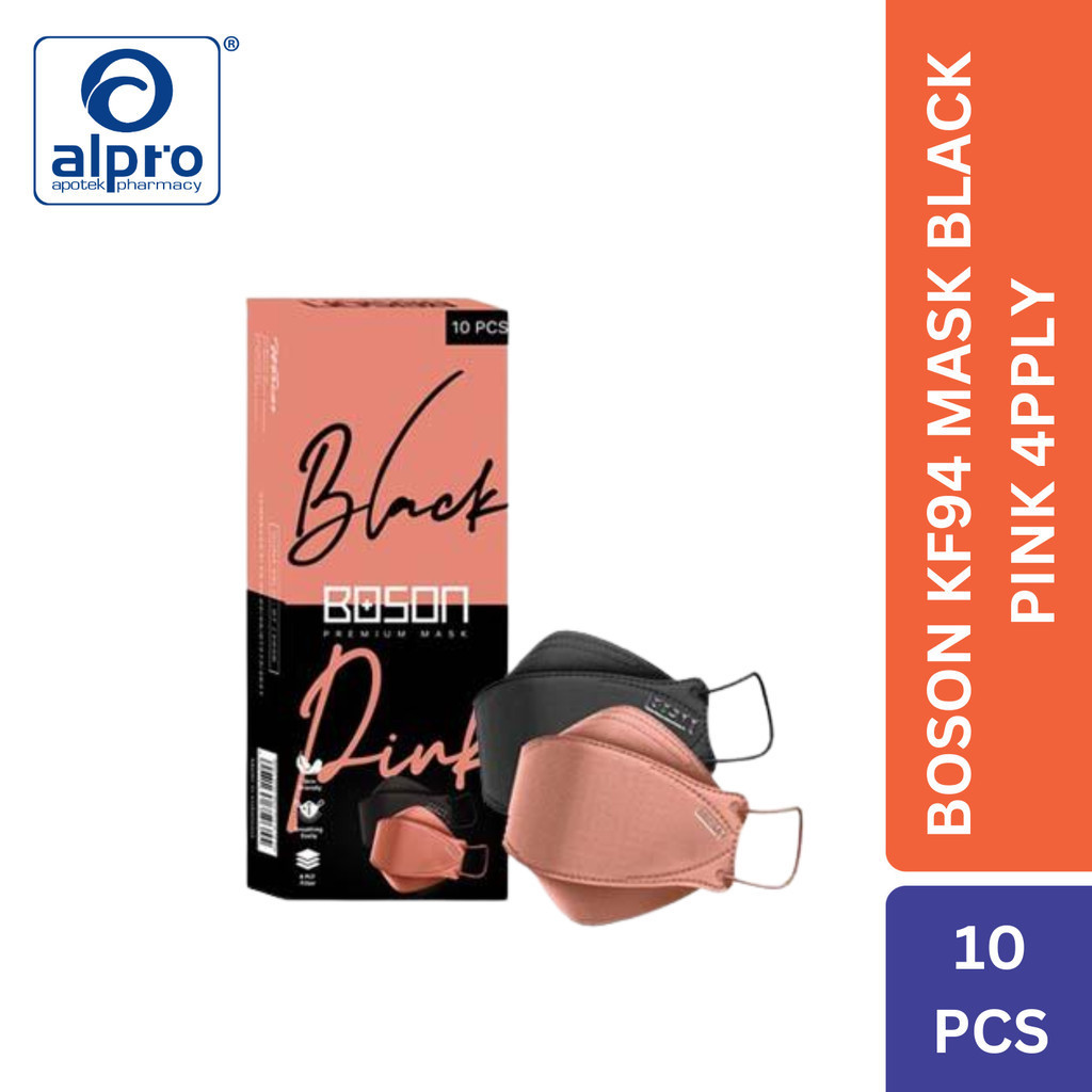 Boson Kf94 Mask Black  Pink  4Pply 10S