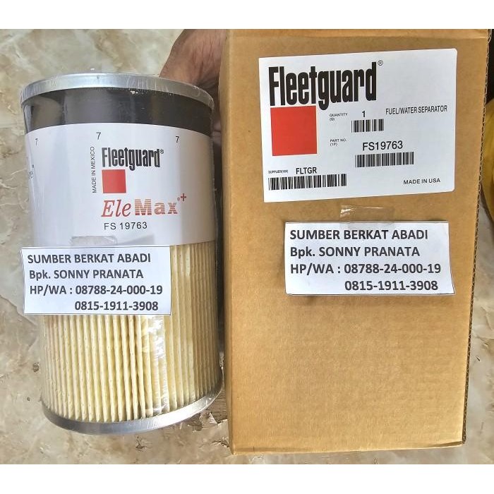 FLEETGUARD FS19763 FUEL WATER SEPARATOR FILTER FS-19763 FS 19763