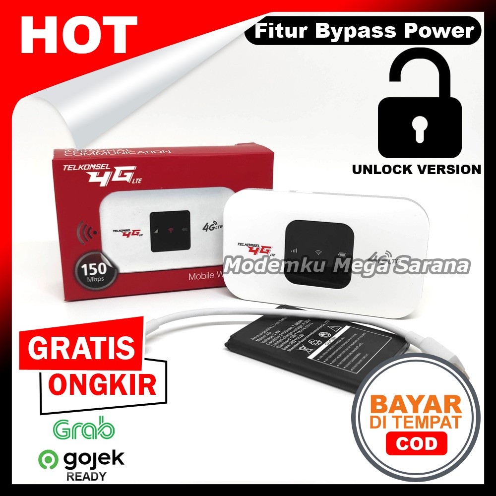 Modem Wifi MiFi Telkomsel K300 4G LTE Unlock All Operator Fitur Bypass Power | Toko Antena Yagi Jogj
