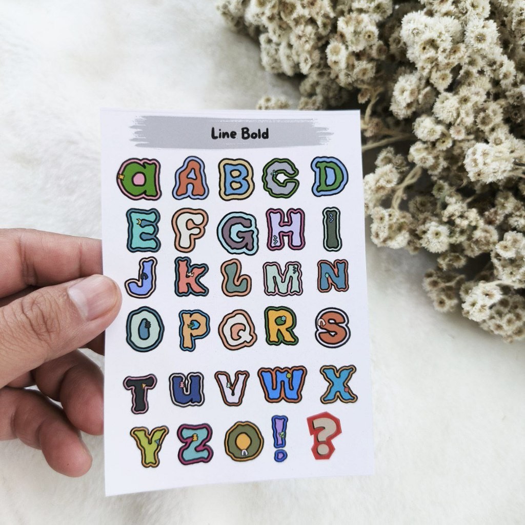 

Stiker Huruf Abjad A-Z Unik | Sticker Cutting Abjad Tinggal Tempel