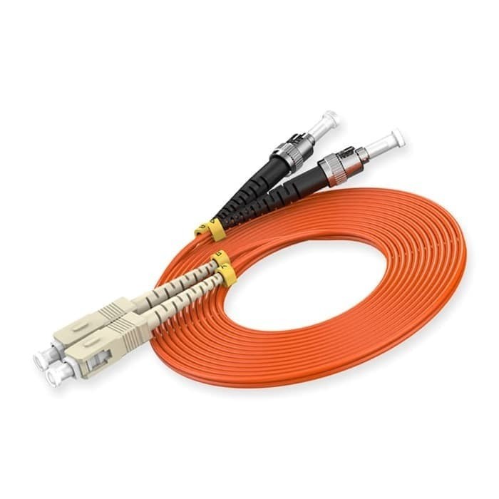 SC ST / ST SC Patchcord Fiber Optic Multimode OM2 Duplex 5meter