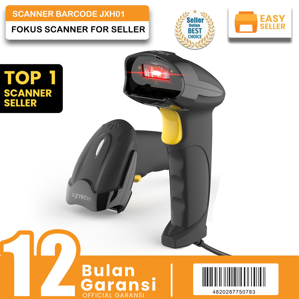 

Barcode Scanner 1D & 2D Autoscan Support Scanner Kabel Cocok Untuk Scan QRcode Resi Marketplace 【EasySeller】