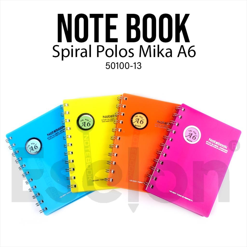 

❤️️Diary Spiral A6 Polos Mika 50100-13 / Notebook 80lembar❤️️