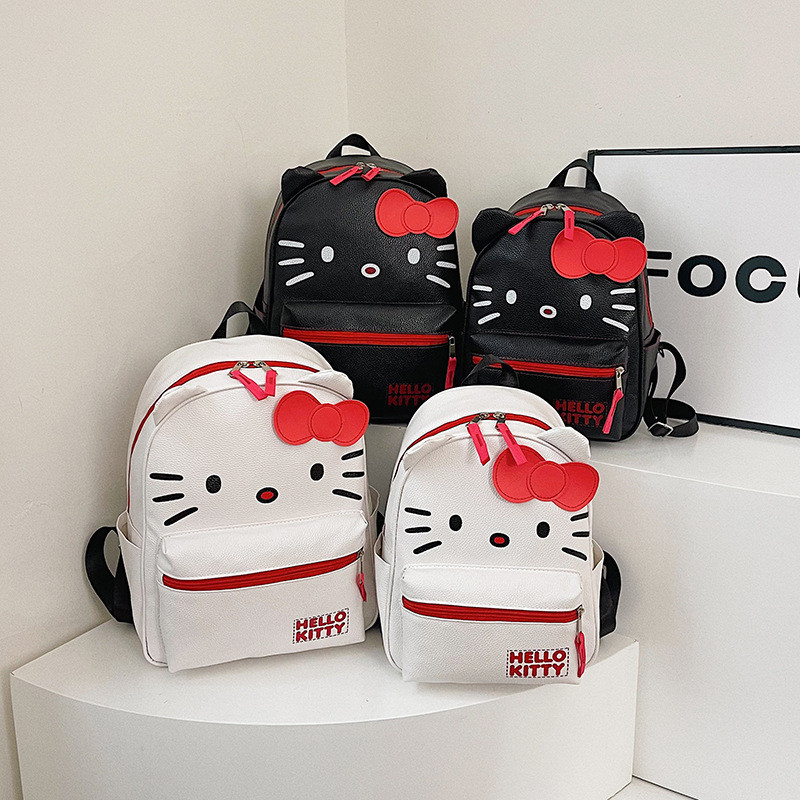 

Hello Kitty PU Leather Mini Backpack Cute Cartoon School Bag Lightweight Trendy Unisex