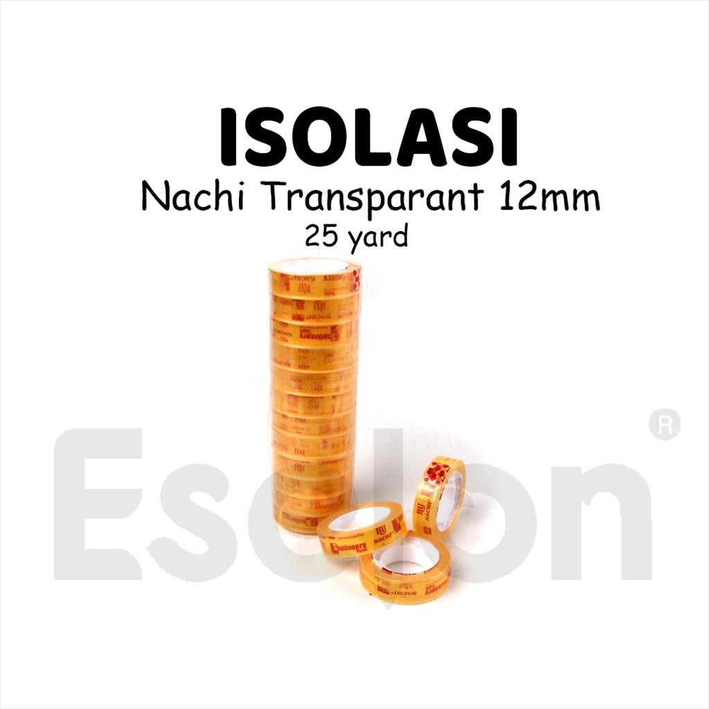 

♚1SLOP Isolasi Bening/ 12rol isolasi nachi / Nachi Tape♚