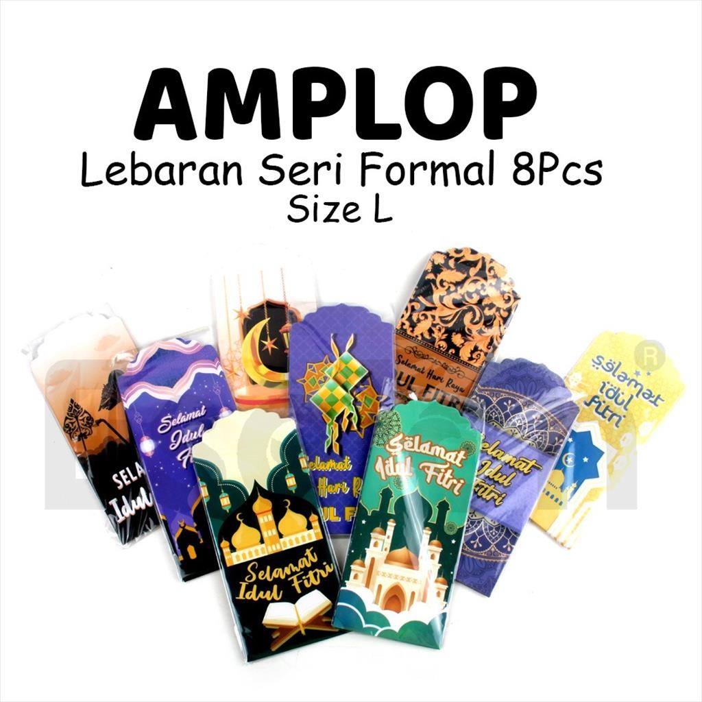 

♚8lbr Amplop Lebaran Formal Large 16,5*8,5cm / 1pack Angpao Lebaran♚