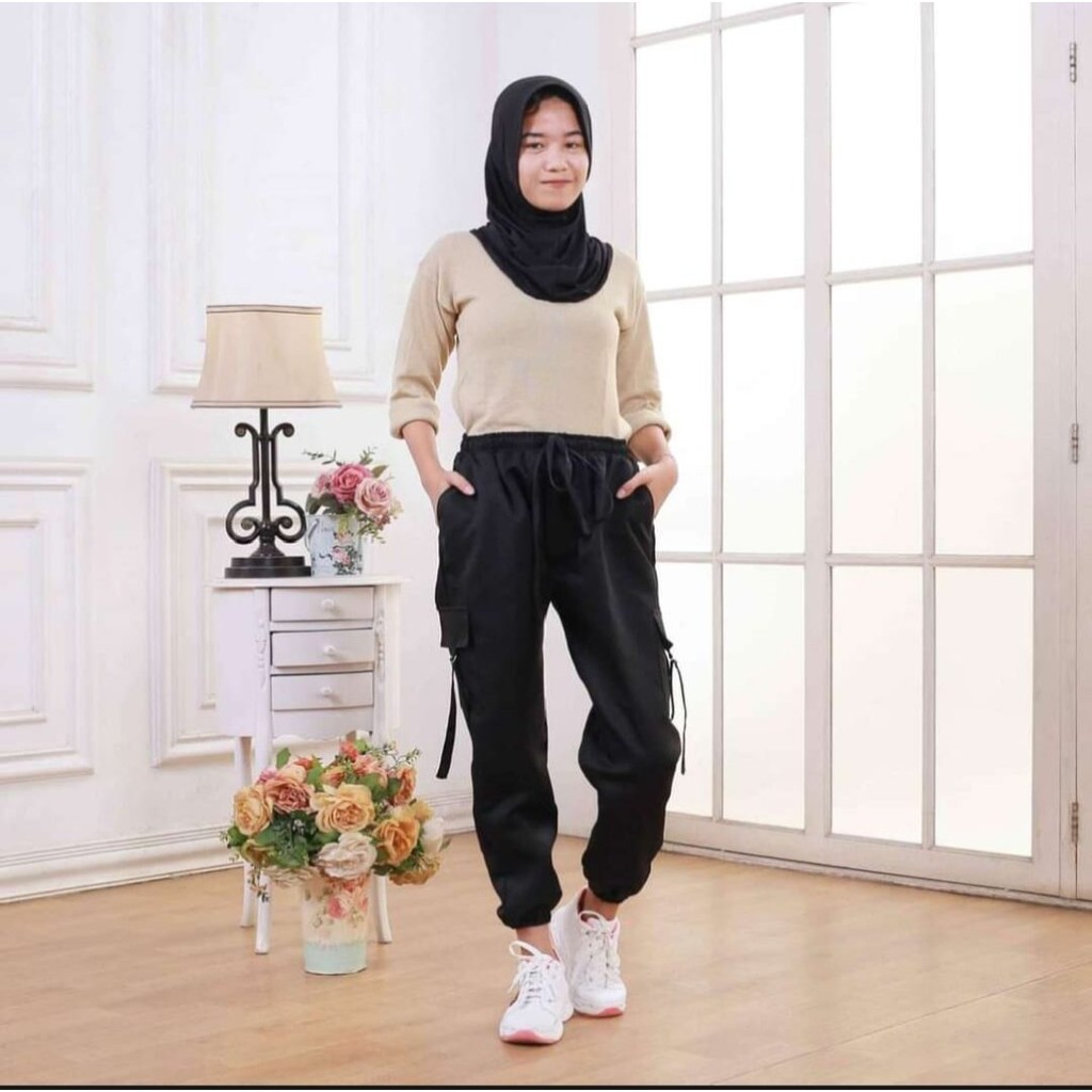 Celana Panjang Jogger Cargo Wanita Terbaru Celana Wanita Cargo Jogger Baggy Pants Cargo