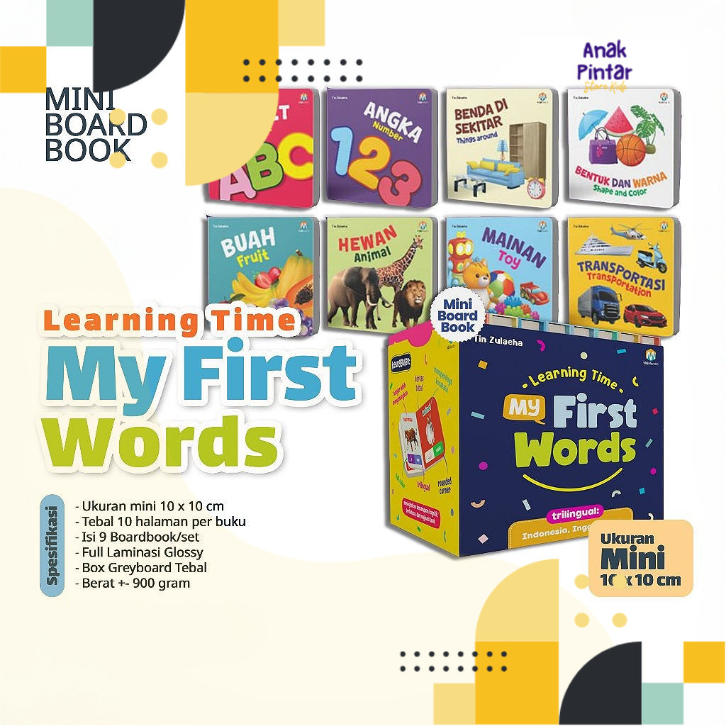 (isi 8) Buku Bayi Islami My First Words Board book Ziyadbooks Official