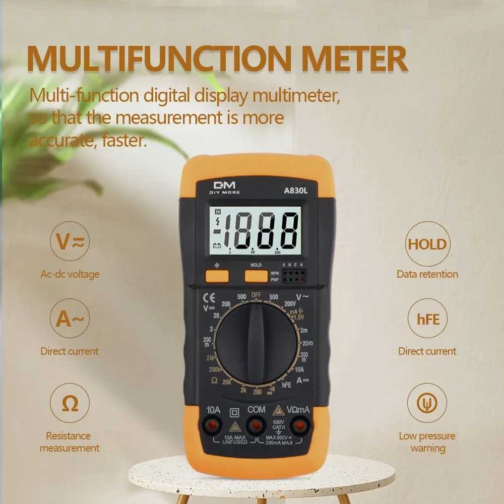 

Digital Multimeter AC DC Volt Current Tester LCD Display - A830L -RKA14
