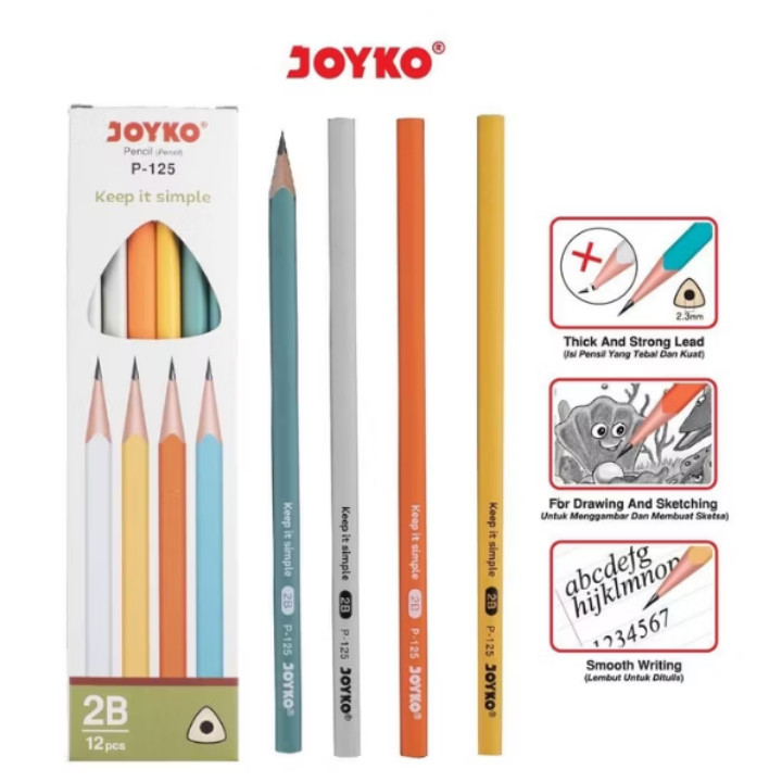 

( JOGJA ) Pensil 2B Joyko P-125 (1pcs)